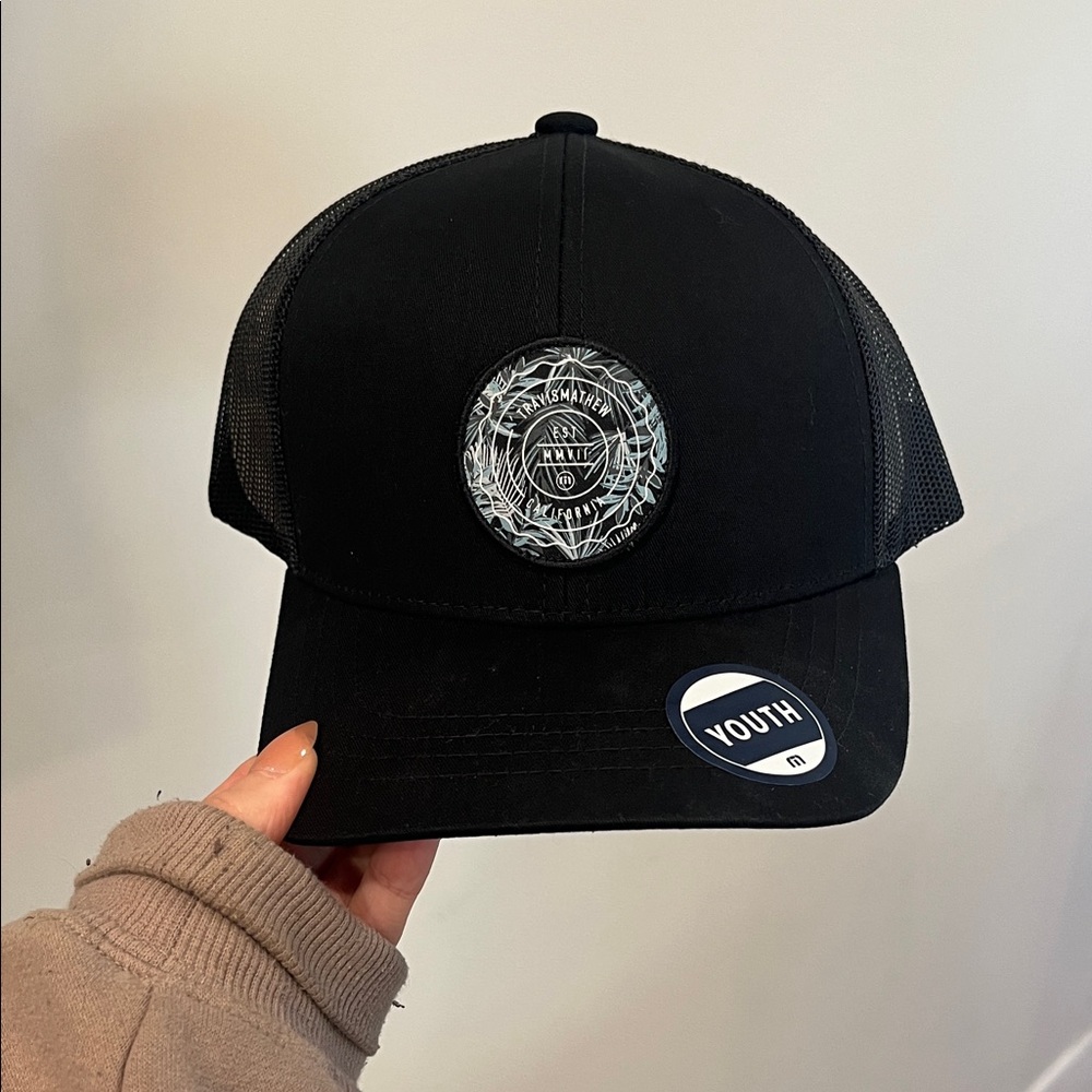 Travis Mathew Black Youth Patch Hat